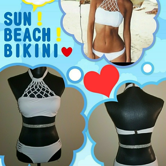 boutique Other - High Neck Net 2 piece bikini